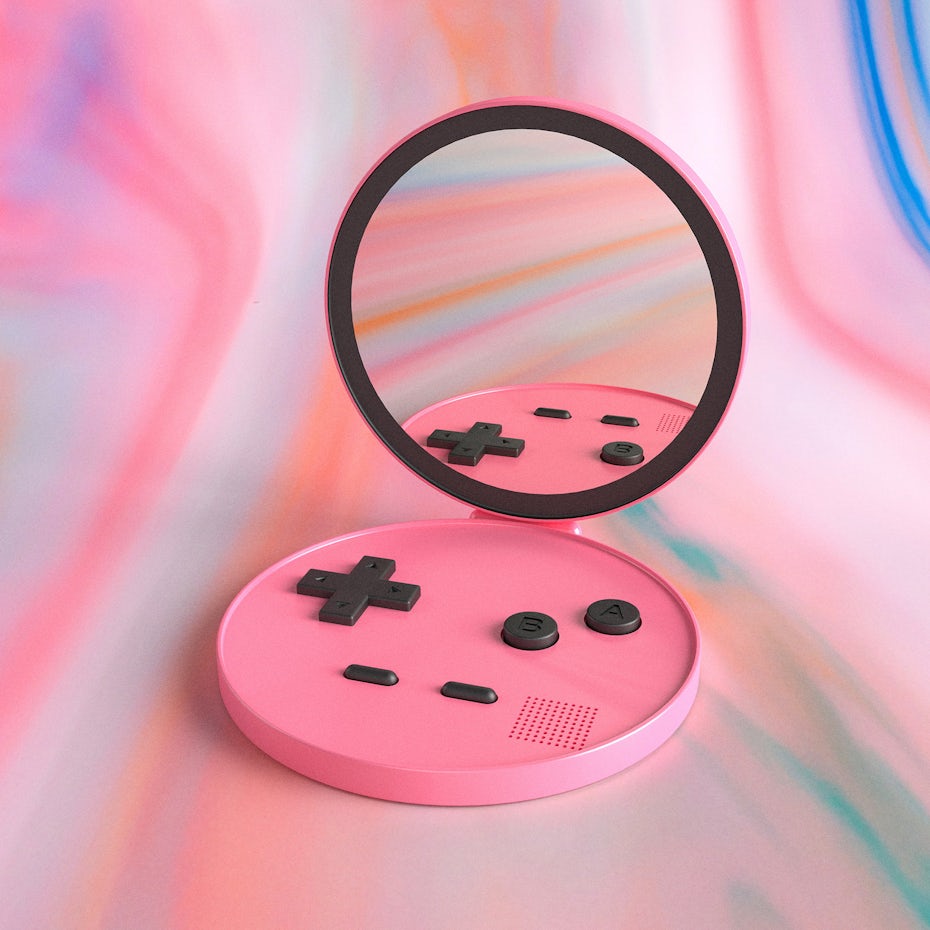 Console inspired cosmetic case