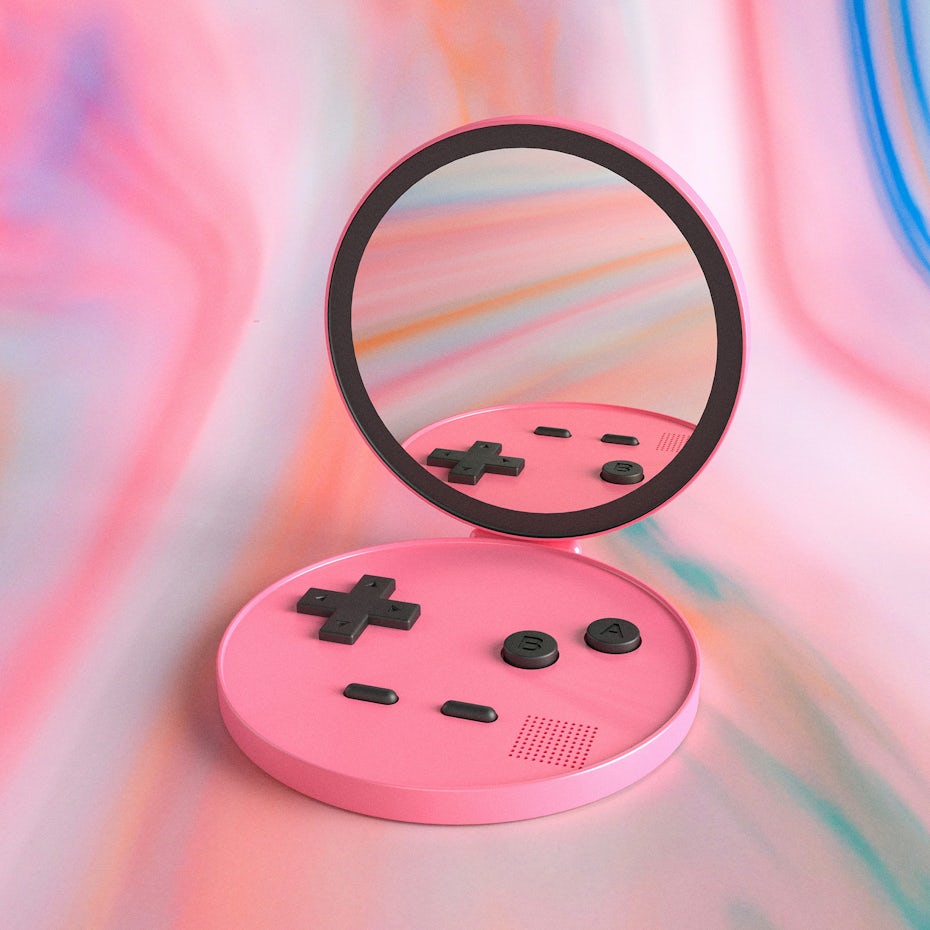 Console inspired cosmetic case