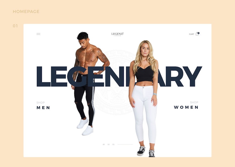 Legend London text homepage