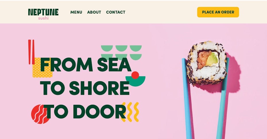 Sushi restaurant landing page