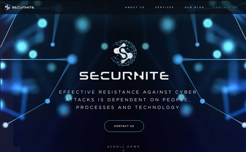 blue geometric WordPress theme