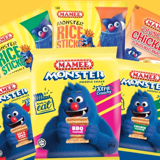 six packages for mamee monster