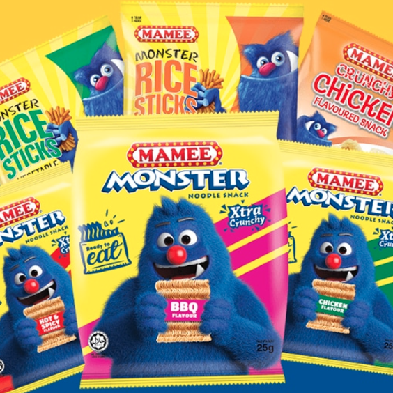 six packages for mamee monster