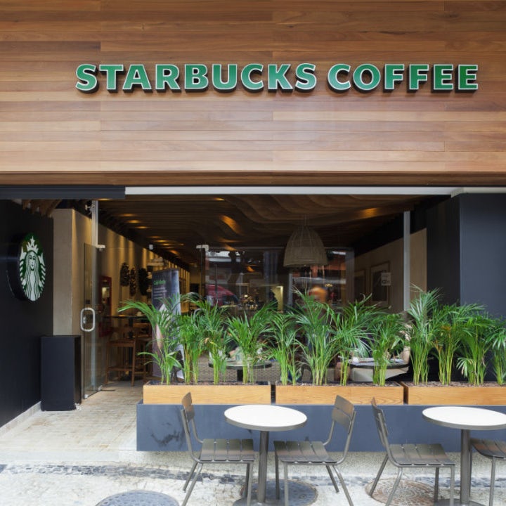 Starbucks storefront in Sao Paulo, Brazil