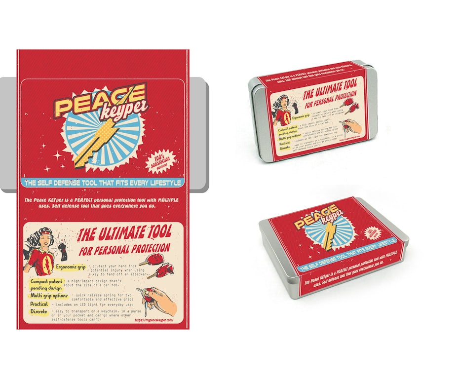 Vintage comic book inspired packaging design