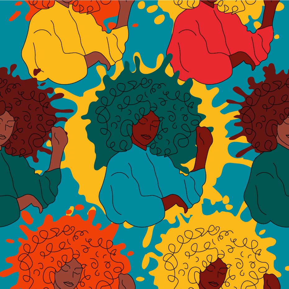 Multicolored modern Pop Art portraits