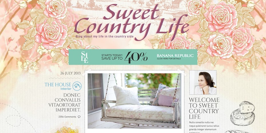 pastel illustration blog design