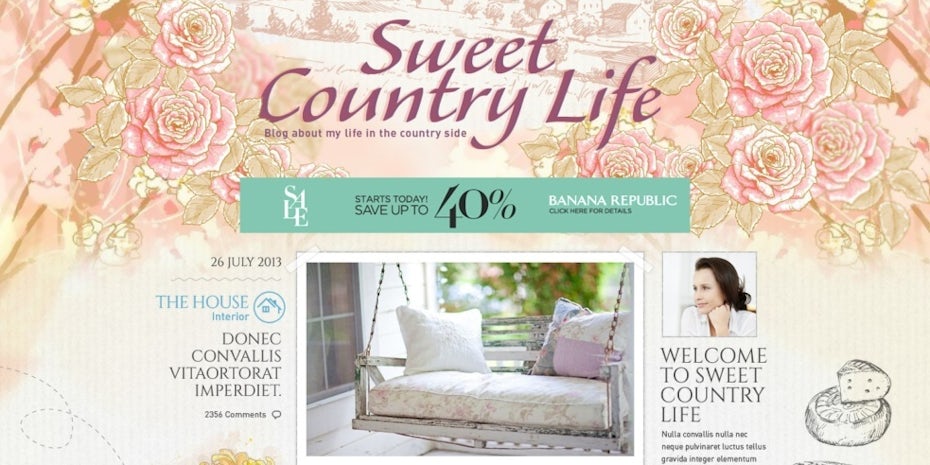 pastel illustration blog design