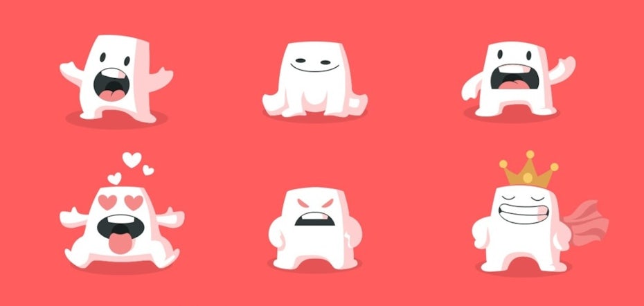 Marshmallow character emoji designs