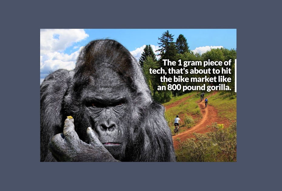 Tech-Anzeige mit einem launischen Gorilla