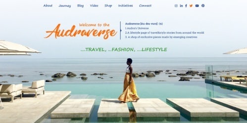 colorful travel website
