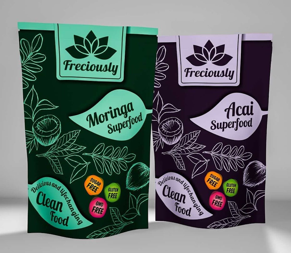 Healthy hand-drawn packaging