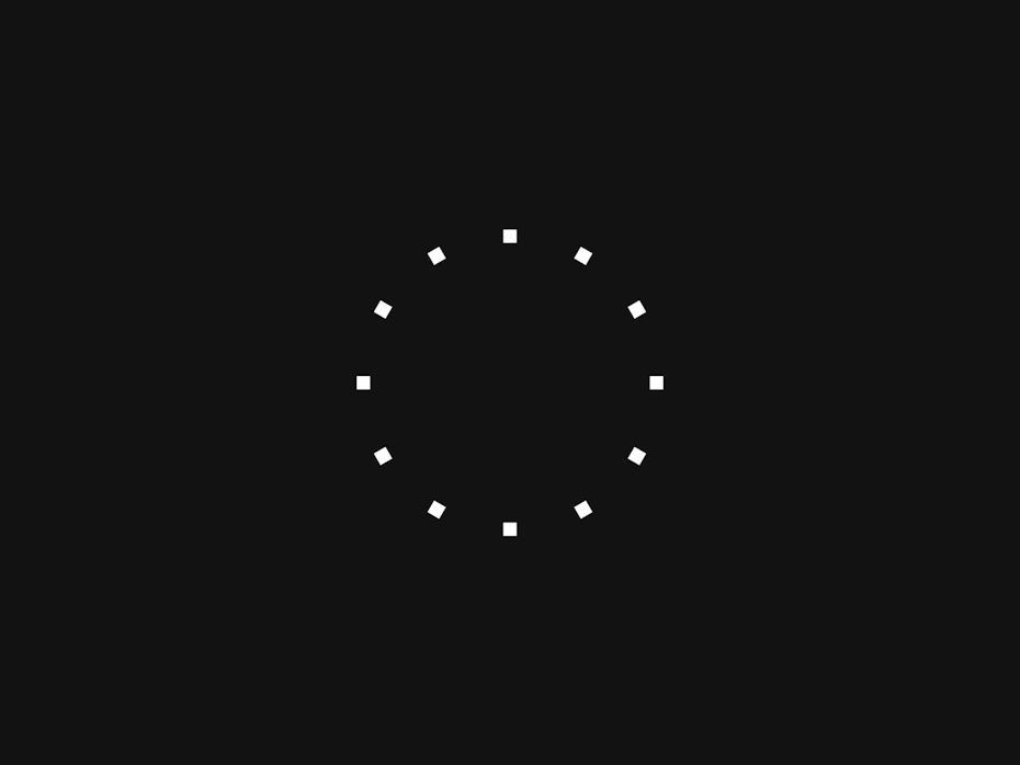 Animación de carga del reloj que hace tictac