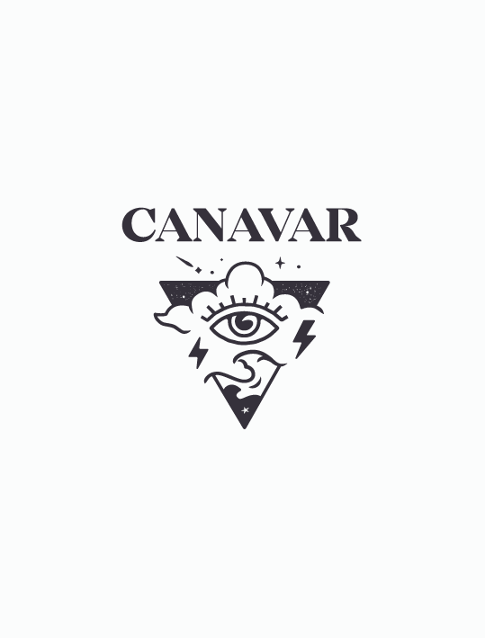 Triangular logo design for a tattoo brand