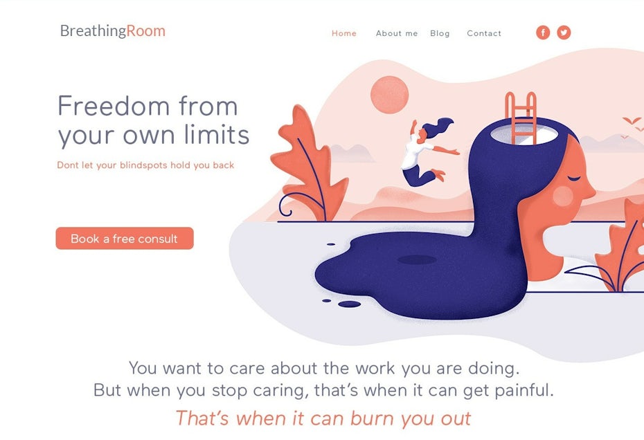 pastel toned web page design