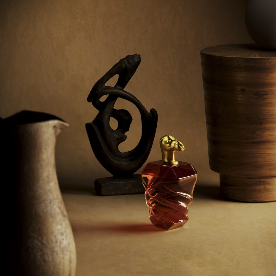 3D perfume bottle and cap design