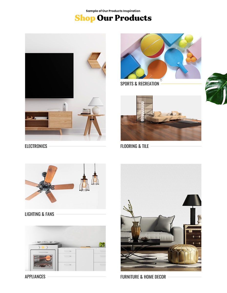 interiors multiproduct gallery on ecommerce site