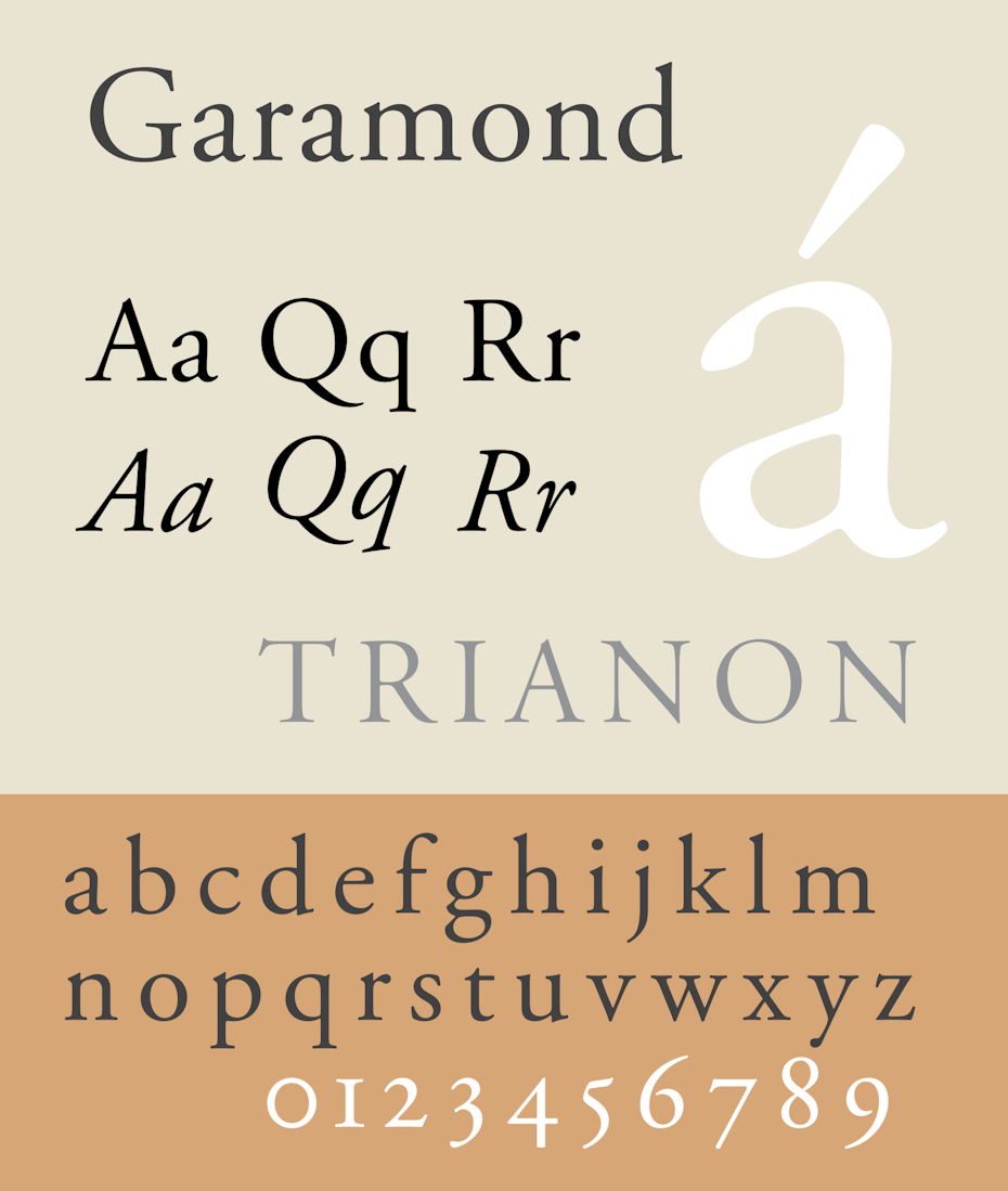 tipografía Garamond