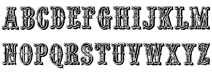 black and white Outlaw font