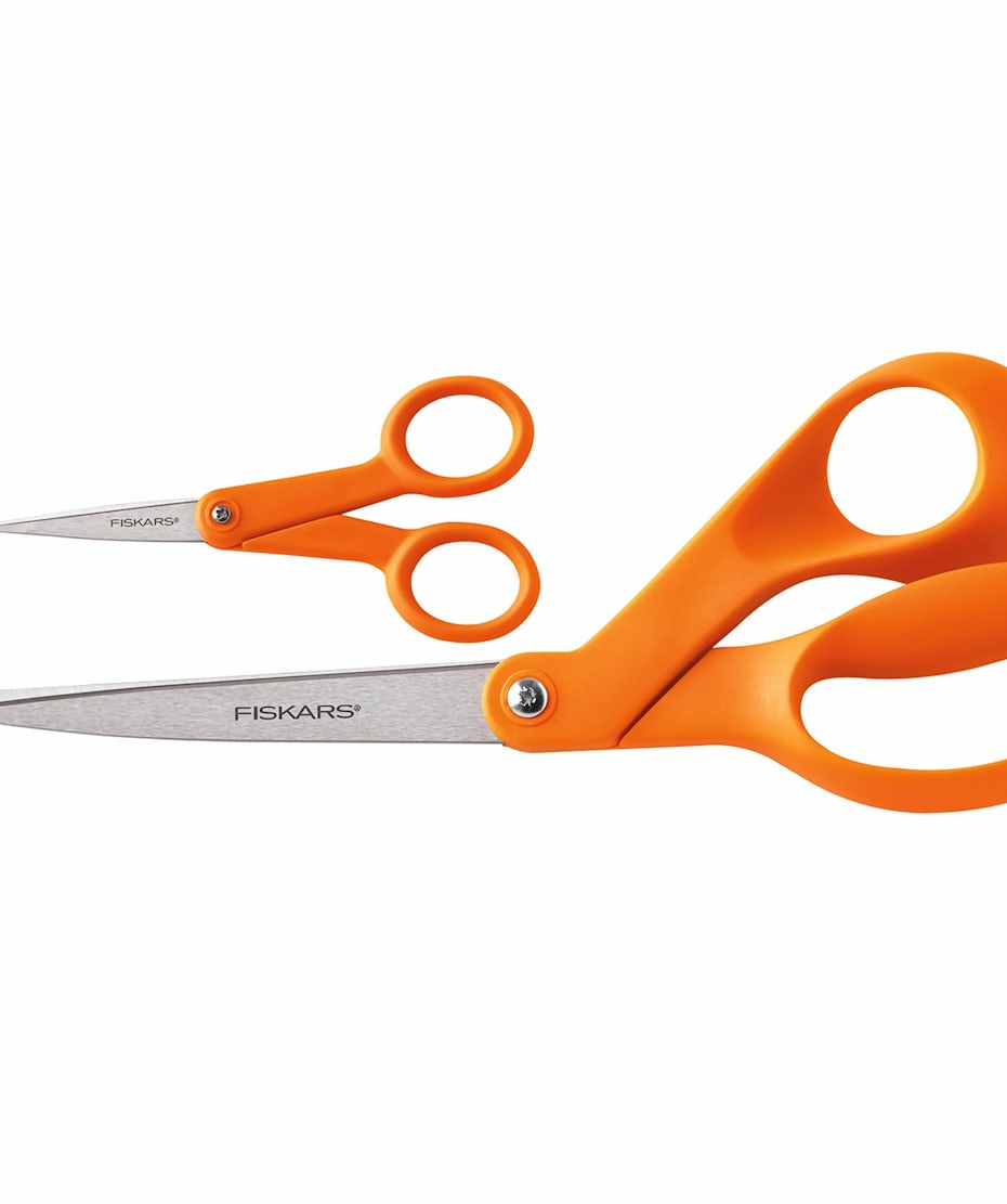 Two pairs of Fiskars scissors