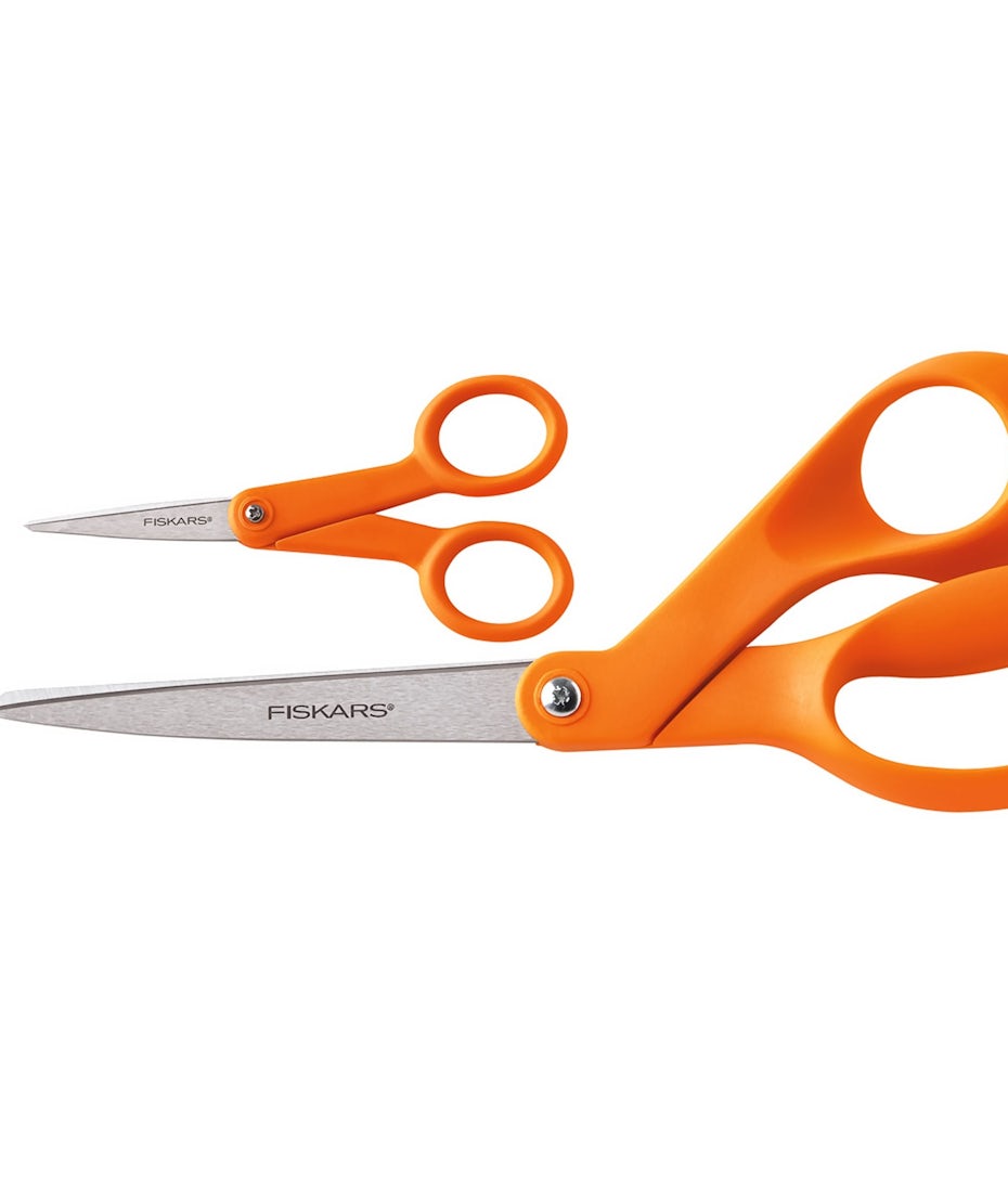 Two pairs of Fiskars scissors