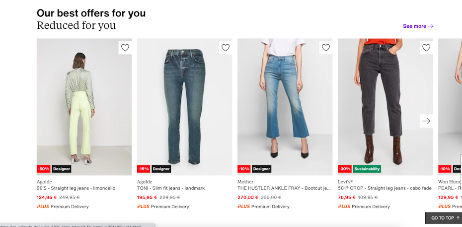 Zalando personalized offer