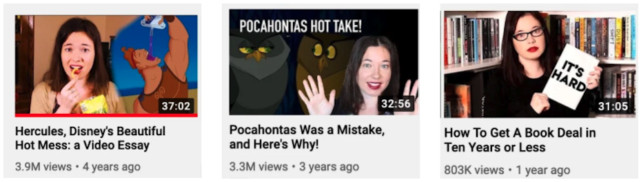originelle Thumbnails von Lindsay Elli
