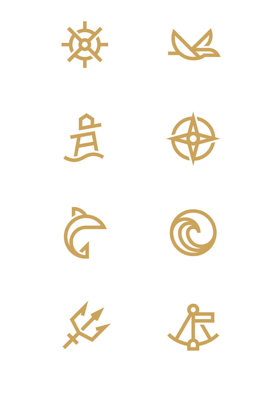 Diseños de iconos náuticos