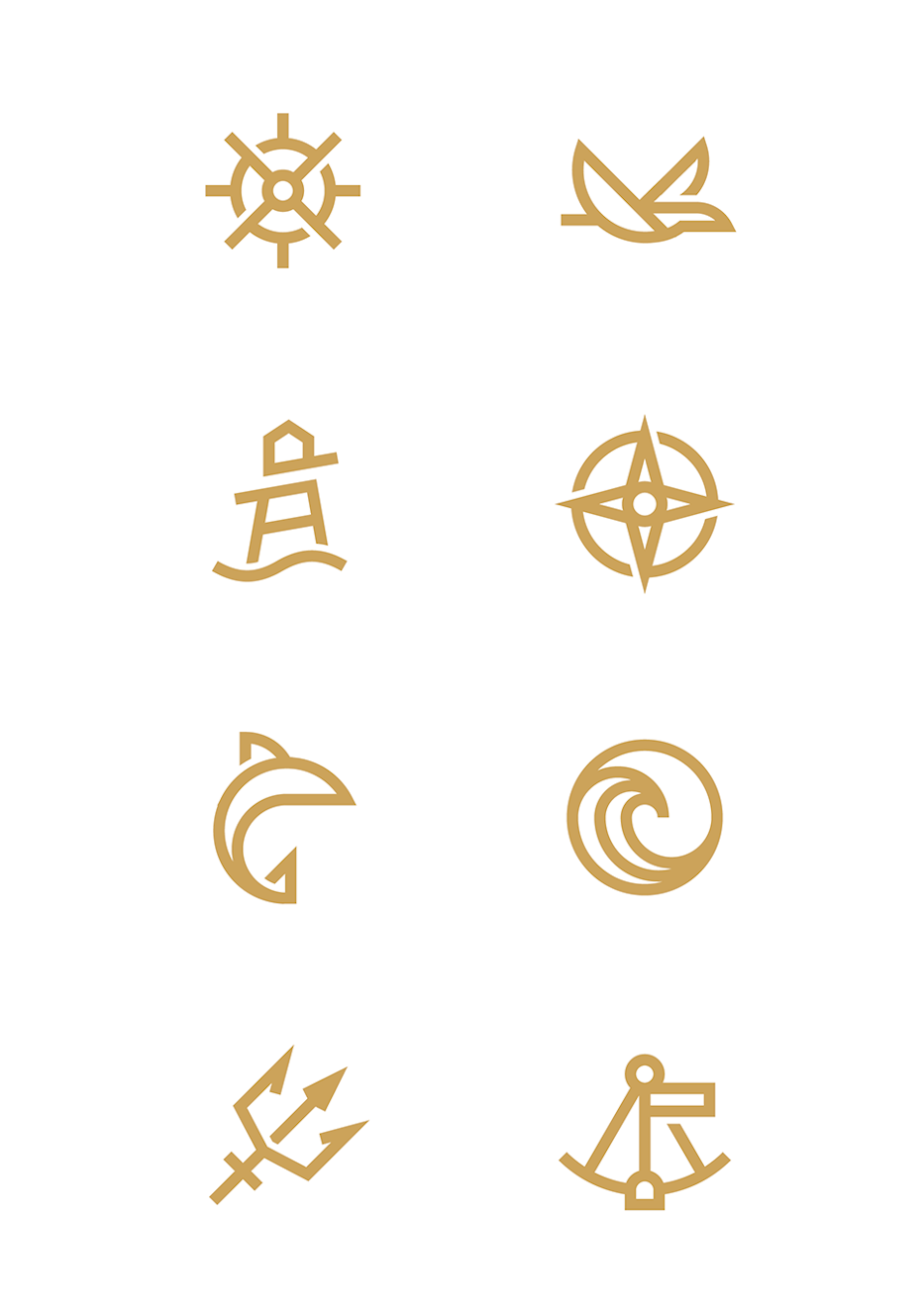Nautical icon designs