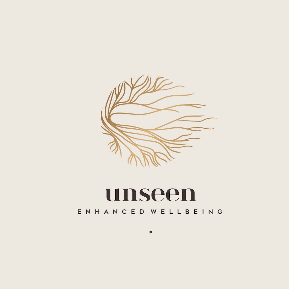 Abstract organic logo design for mushroom product