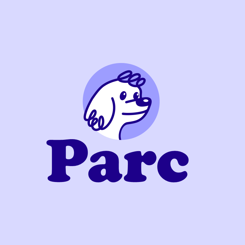 Purple logo design for a pet brand