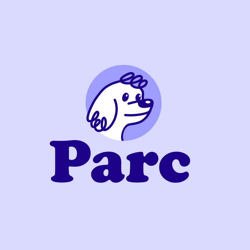 Purple logo design for a pet brand