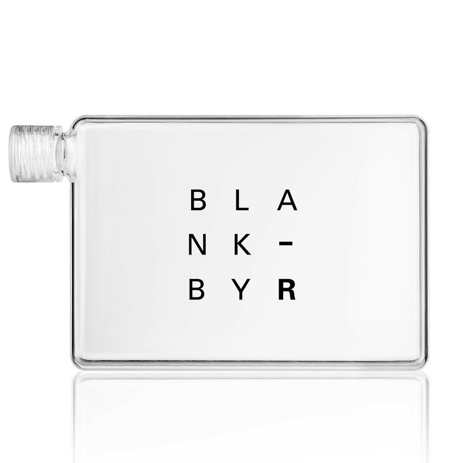 Flat minimalist perfume bottle design