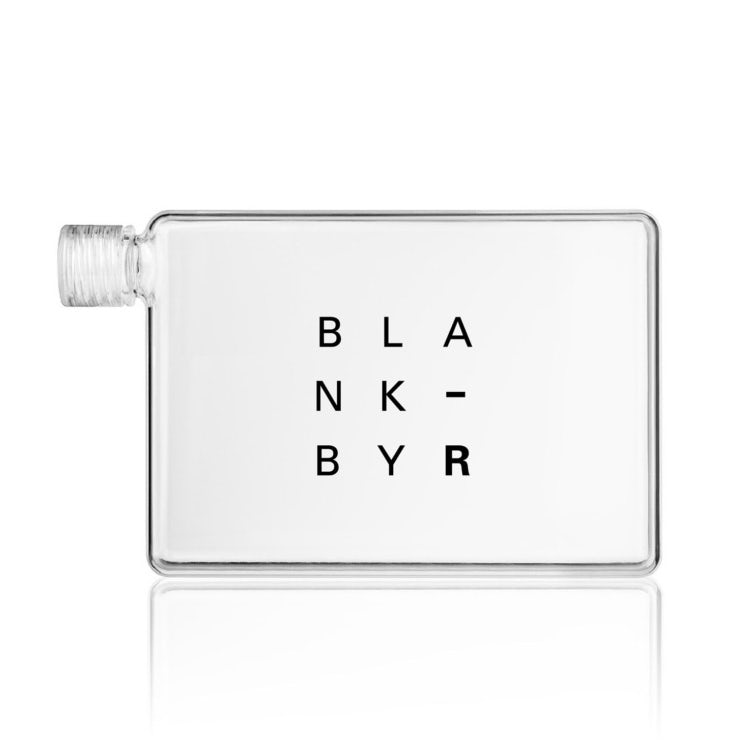 Flat minimalist perfume bottle design