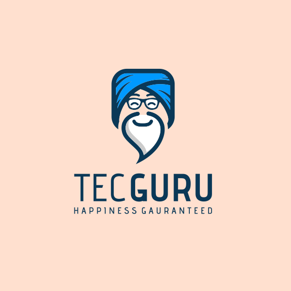 Logo design of a cartoon guru