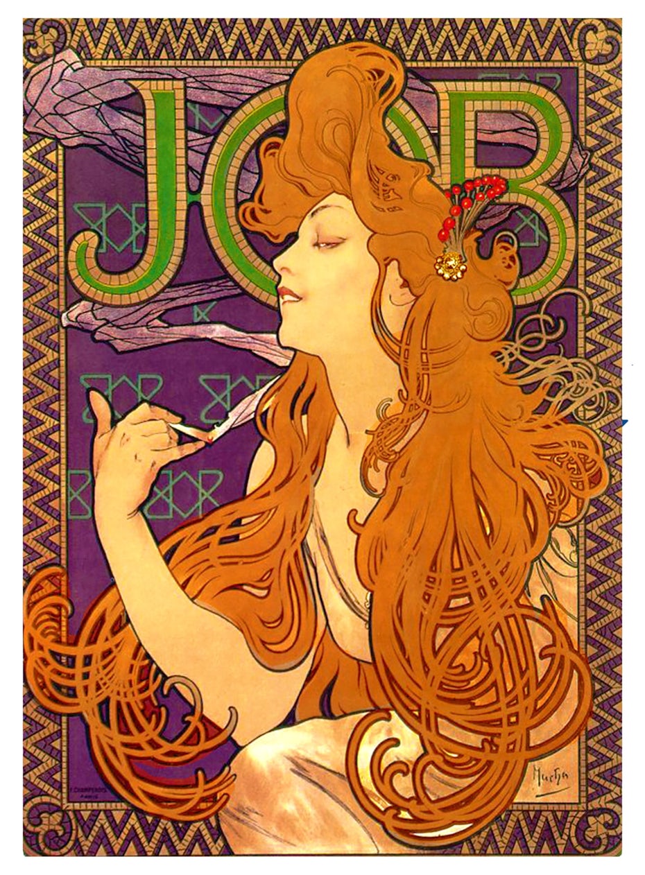 Japanese influenced Art Nouveau poster by Alphonse Mucha