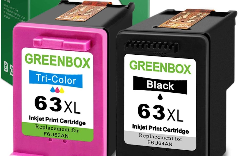 pink and black ink cartridges