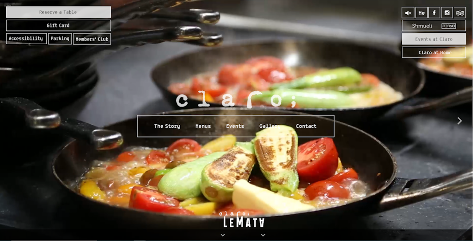 screenshot of Claro’s website