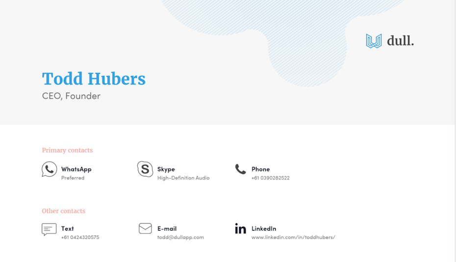 clear ways for contact methods