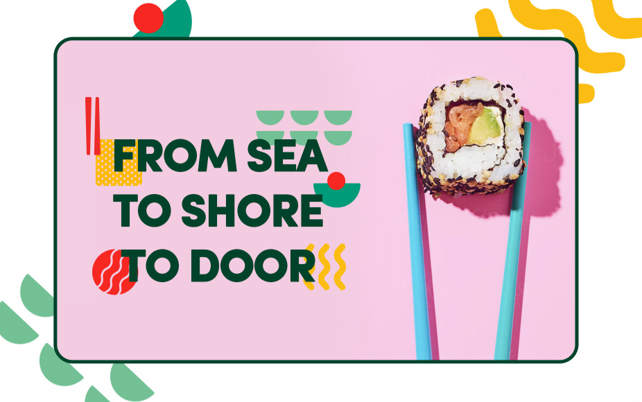 colorful sushi website design