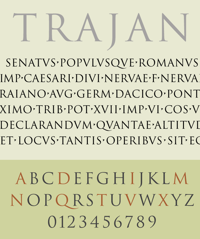 Lettering from Trajan’s Column