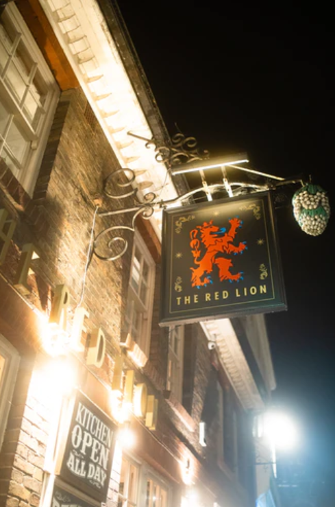 Enseigne du pub Red Lion
