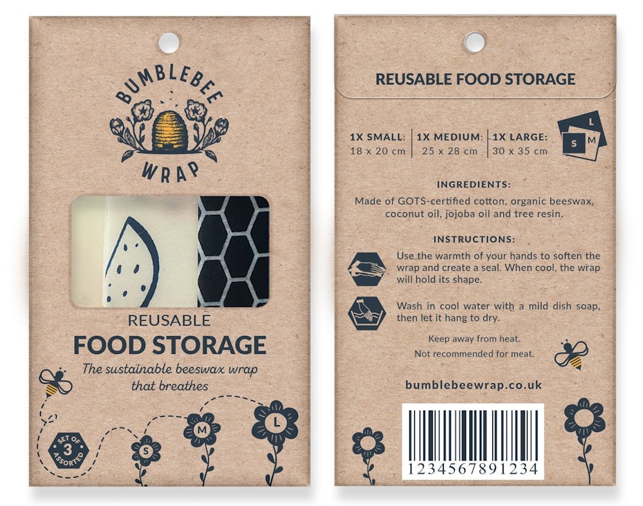 beeswax food cover packaging