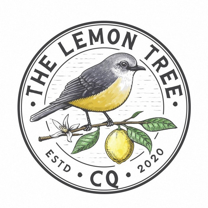 round watercolor illustration logo of a bird