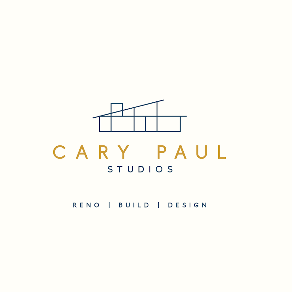 minimalist logo of a modern home against pastel backgrounds