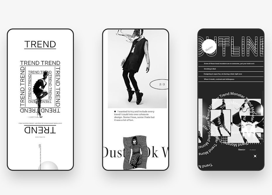 Brutalist app design