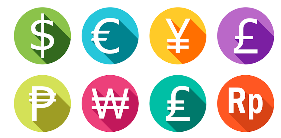 various currency symbols