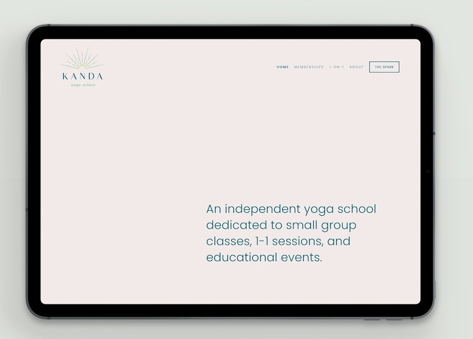 Minimalist typography-based web design