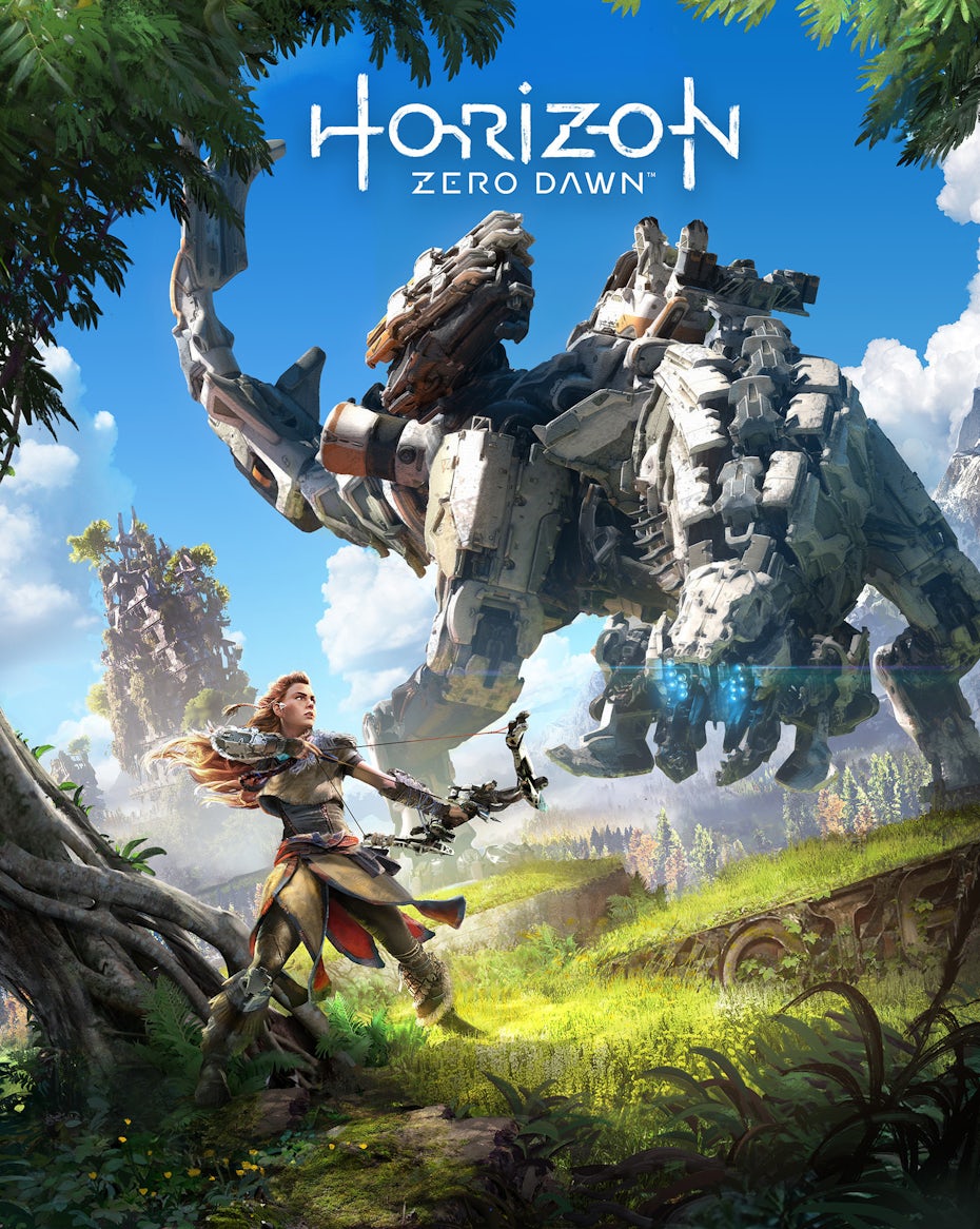 Horizon Zero Dawn box art and logo
