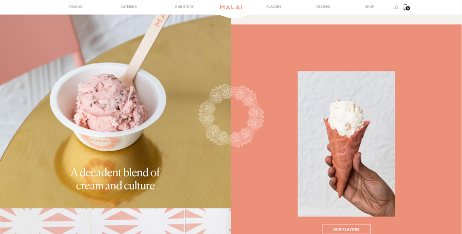 screenshot of Malai’s website